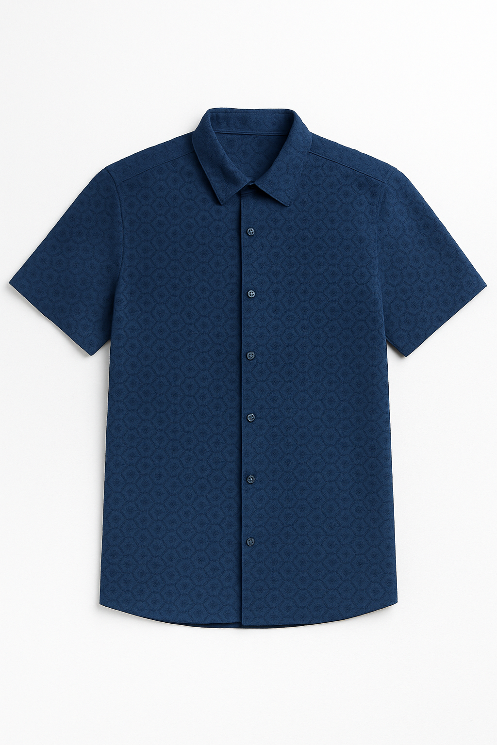 Camisas Para Hombre Textura Jacquard B55355 Marino