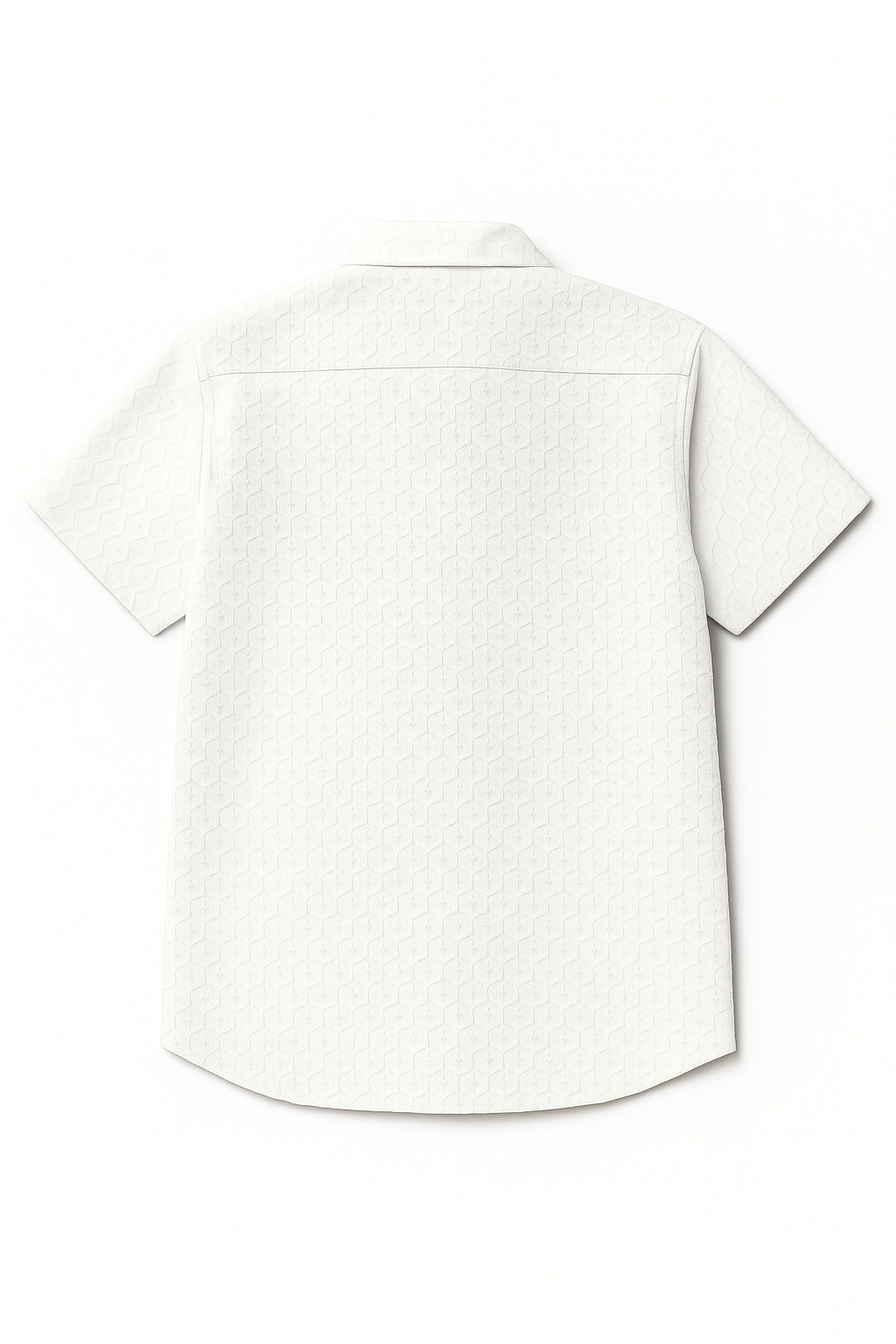 Camisas Para Hombre Textura Jacquard B55355 Blanco