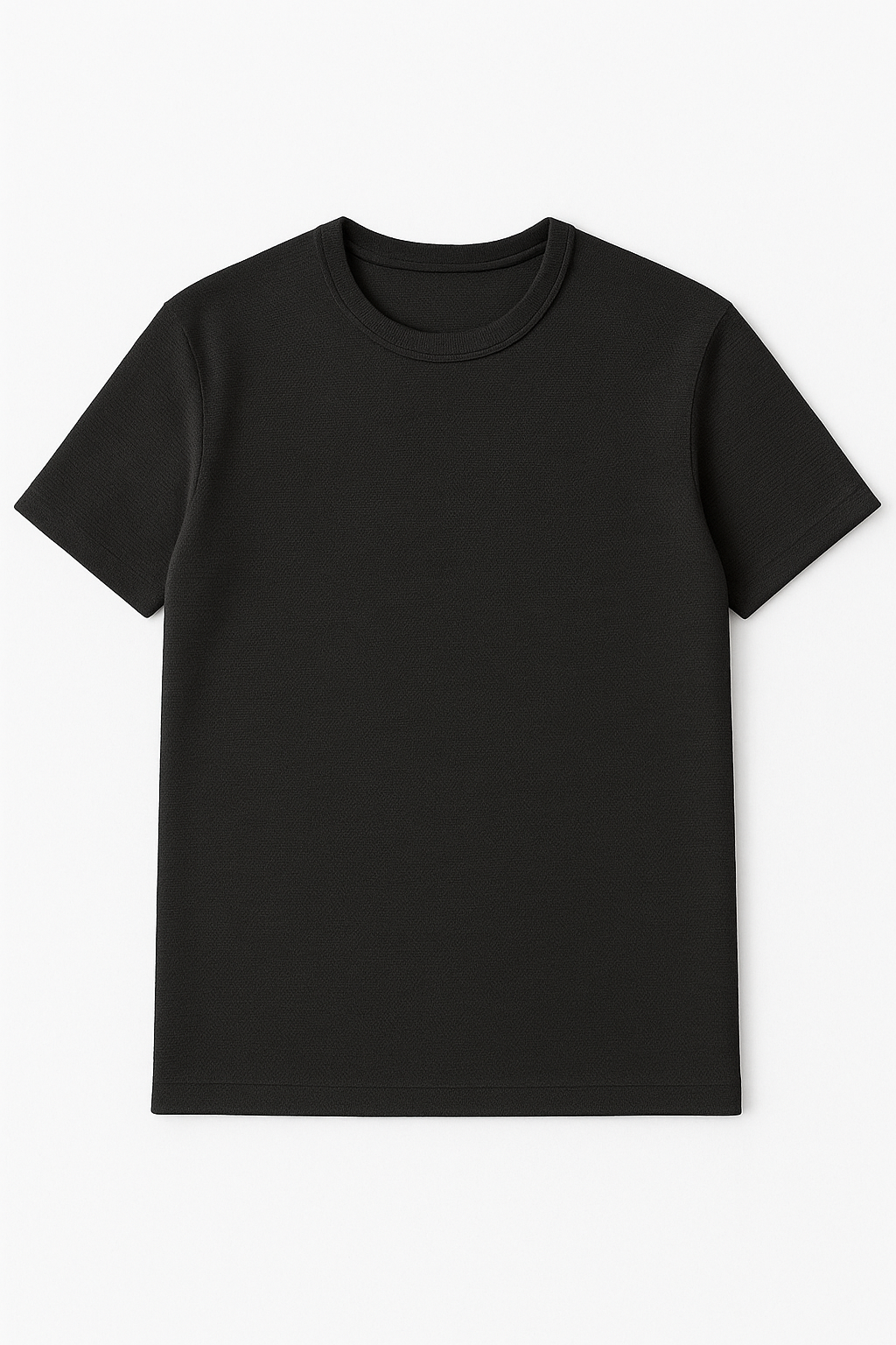 Playeras Para Hombre Con Textura Slim A55301 Negro