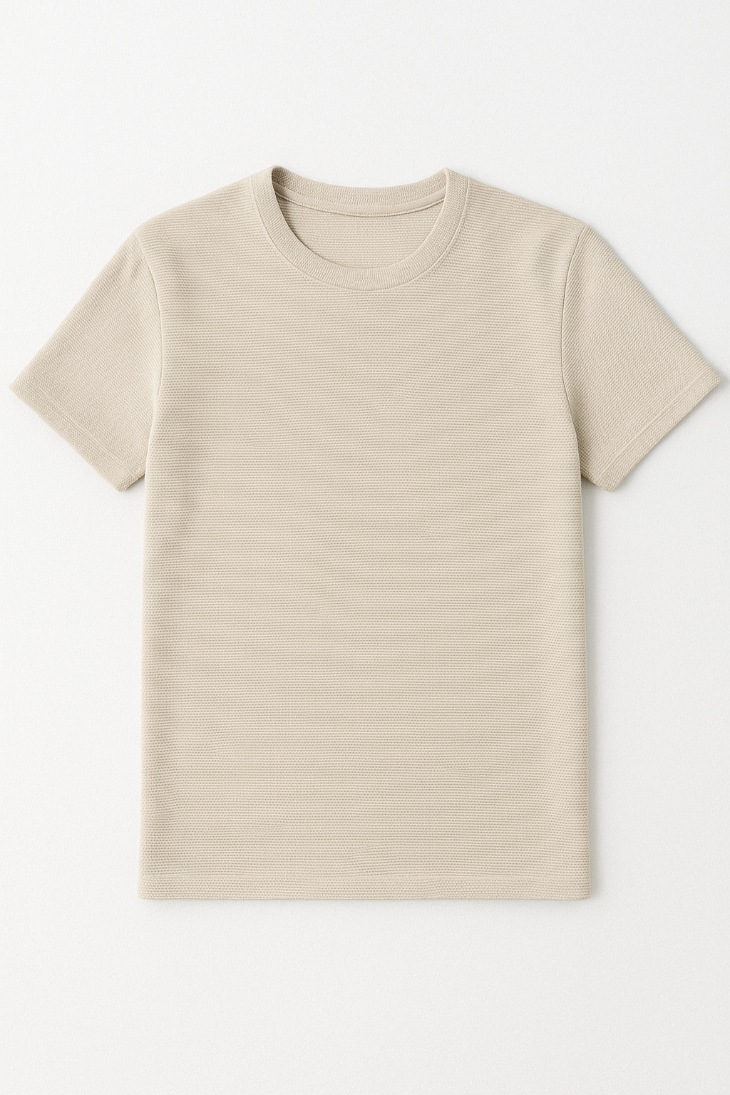Playeras Para Hombre Con Textura Slim A55301 Arena