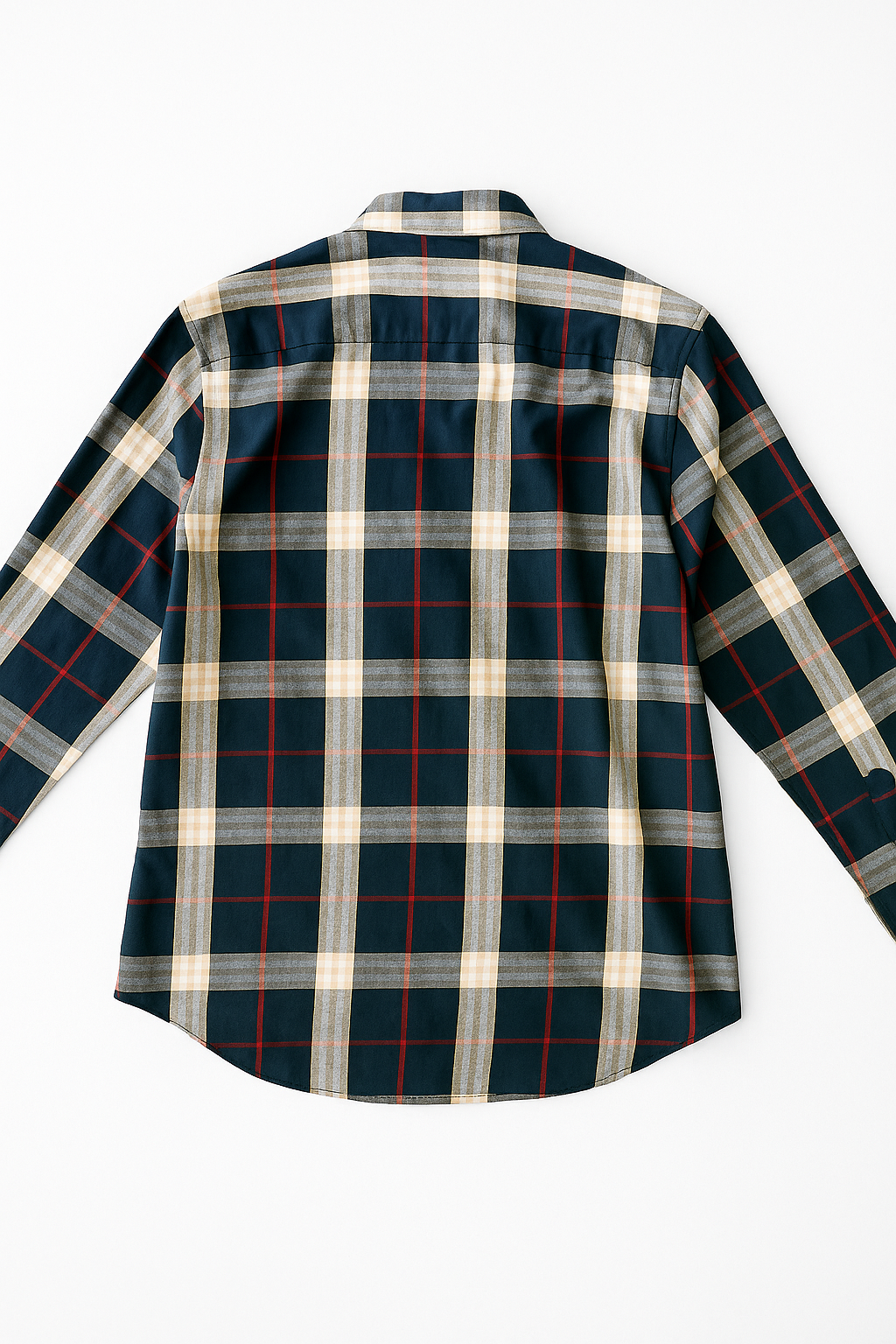 Camisas Para Hombre Cuadros Grandes B55309 Marino