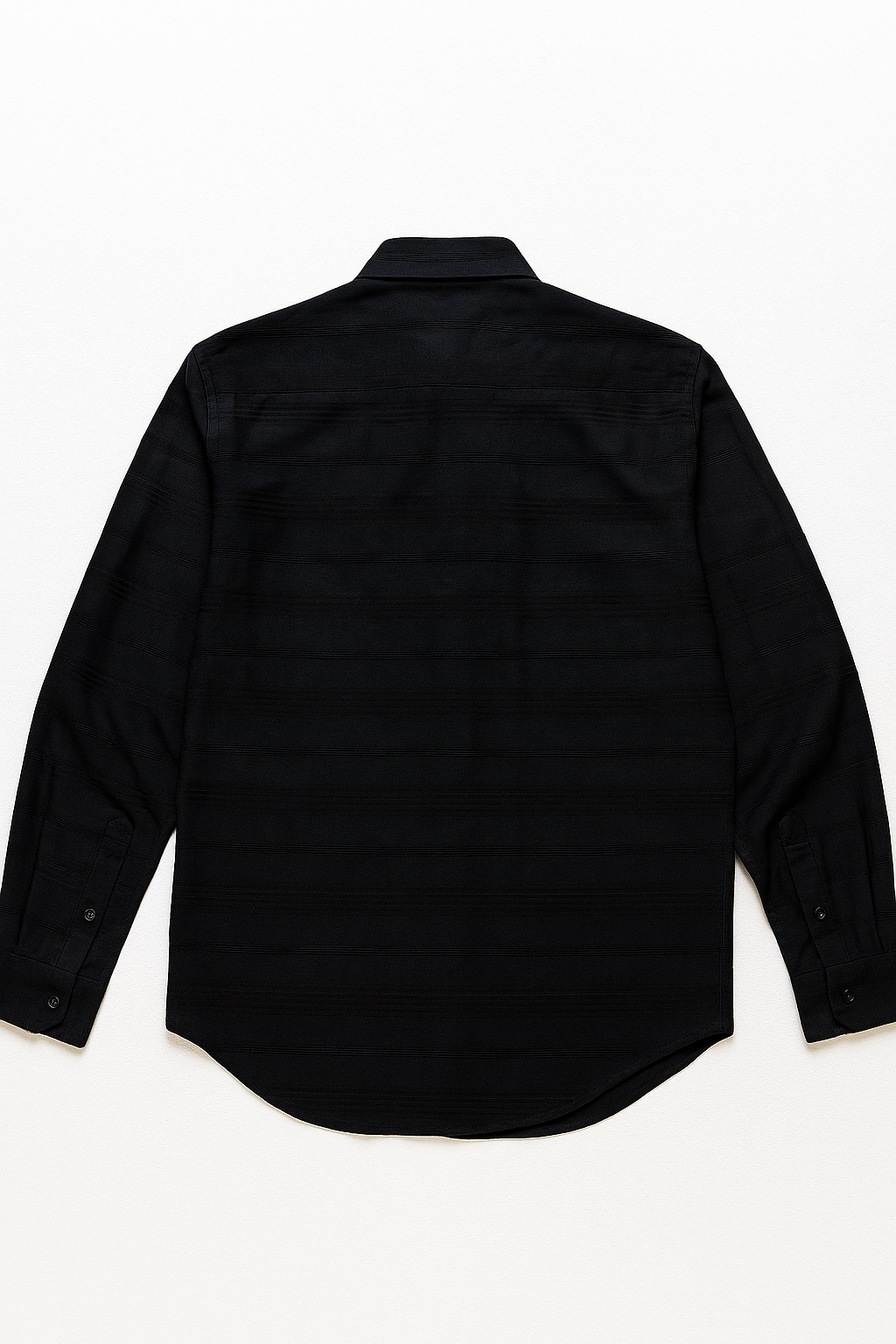 Camisas Para Hombre Satinada De Rayas B55302 Negro