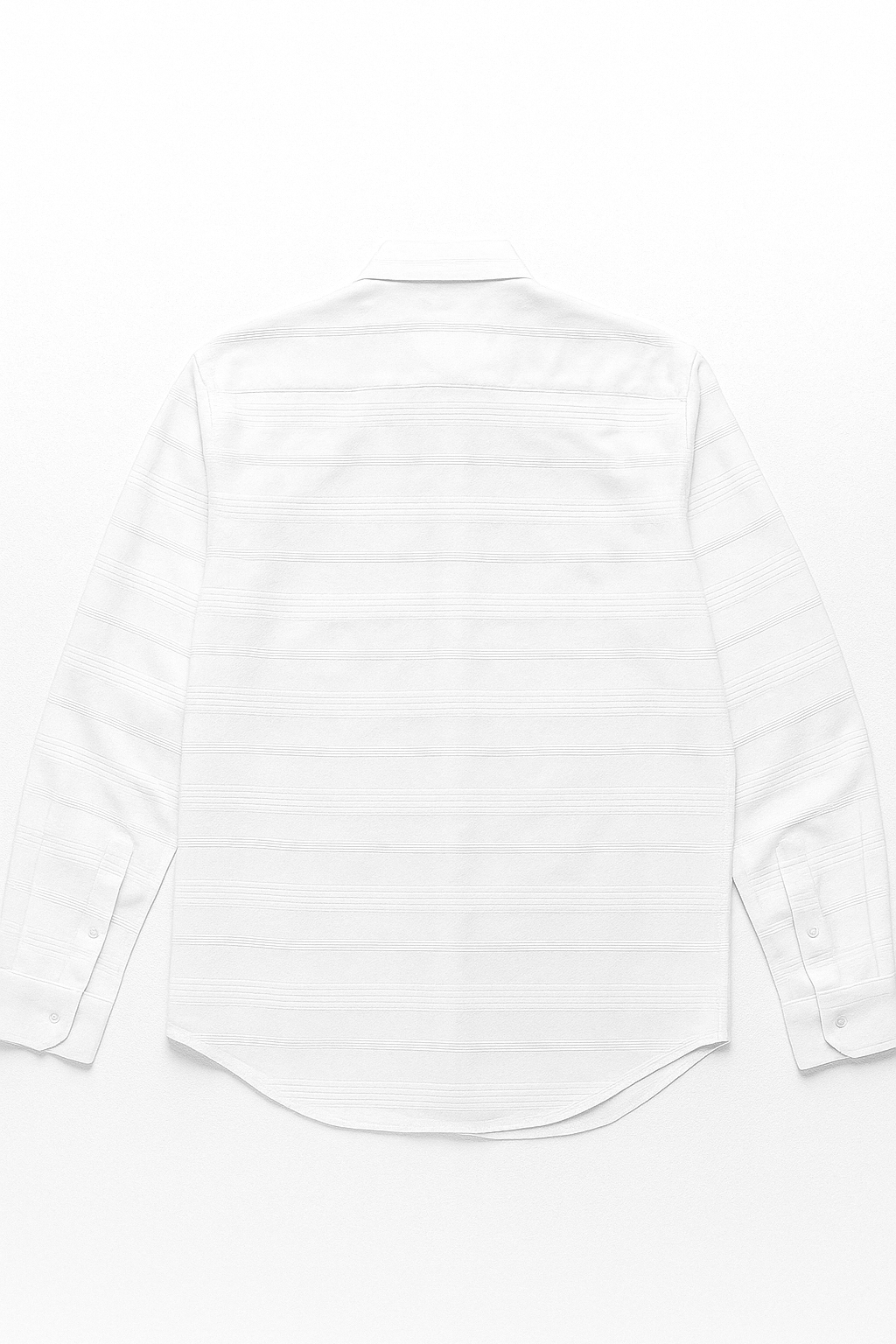 Camisas Para Hombre Satinada De Rayas B55302 Blanco