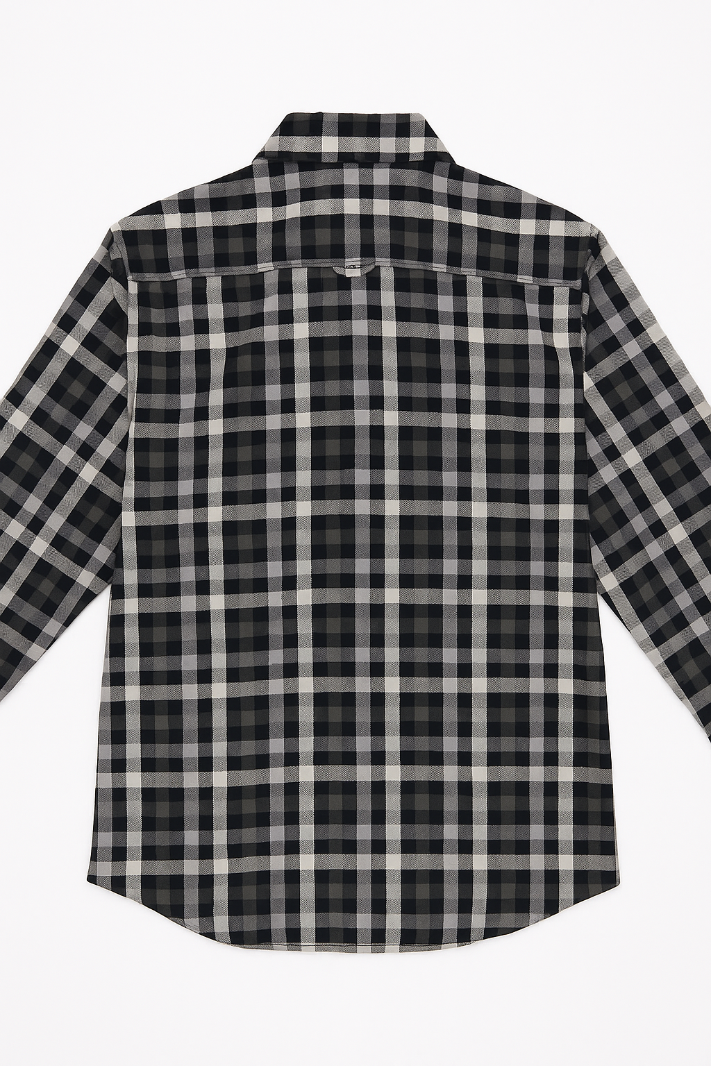 Camisas Para Hombre Cuadros Button Down B55103 Negro