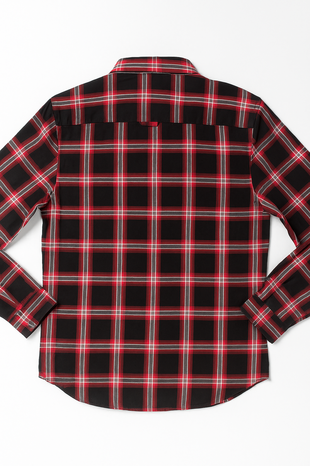 Camisas Para Hombre Manga Larga Cuadros B45123 Negro