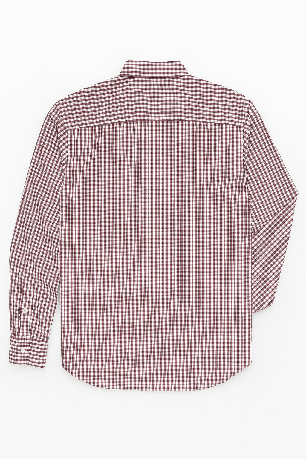 Camisas Para Hombre Manga Larga Cuadros B45213 Vino