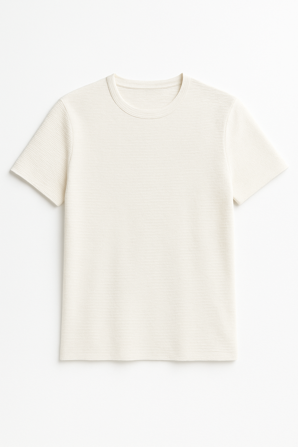 Playeras Para Hombre Manga Corta Textura A55304 Crema