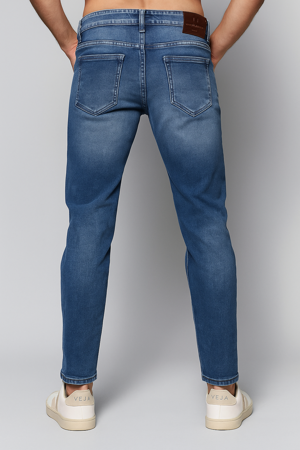 Jeans Para Hombre Mezclilla Slim Fit J41103 Azul