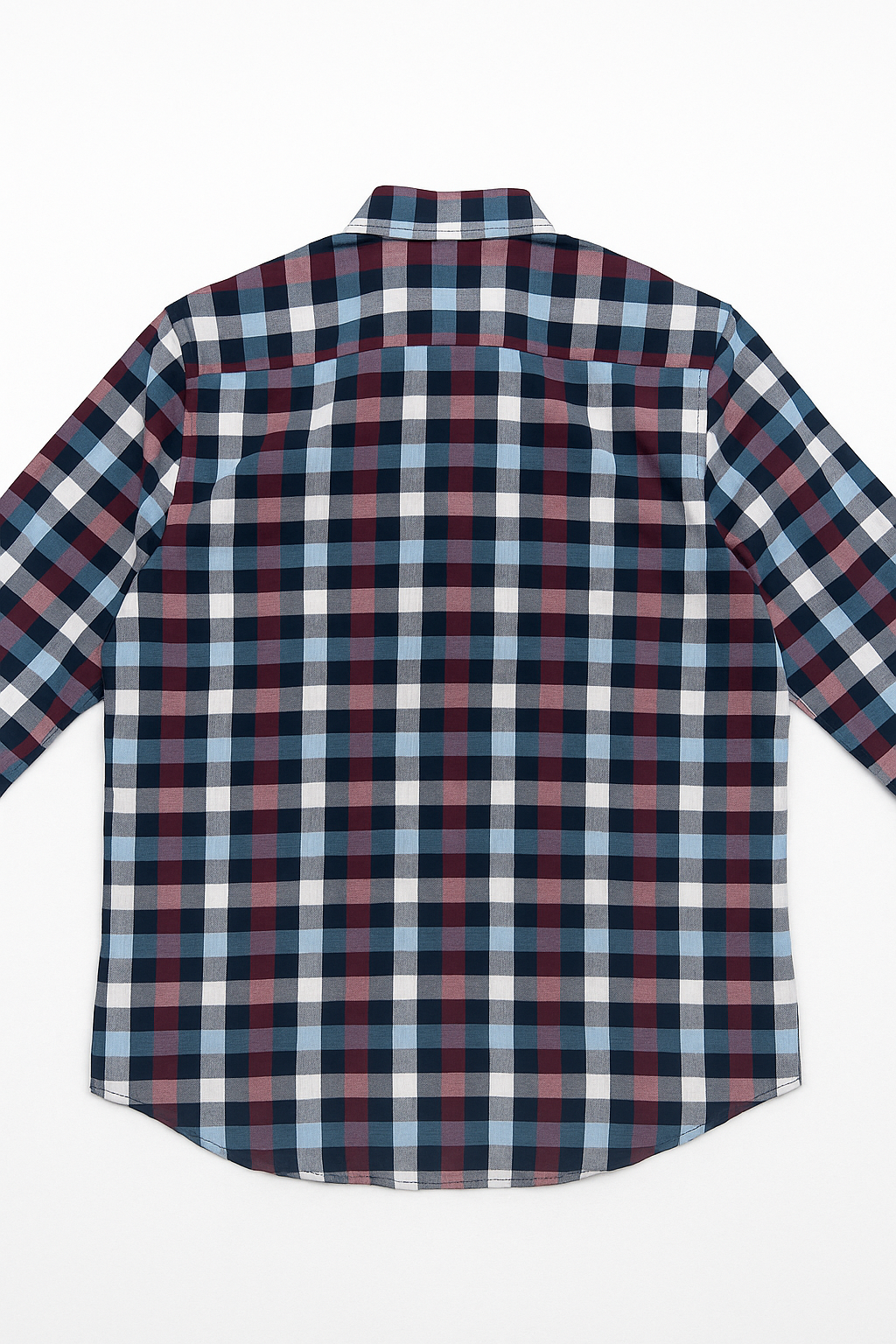 Camisas Para Hombre Oxford De Cuadros B55108 Azul