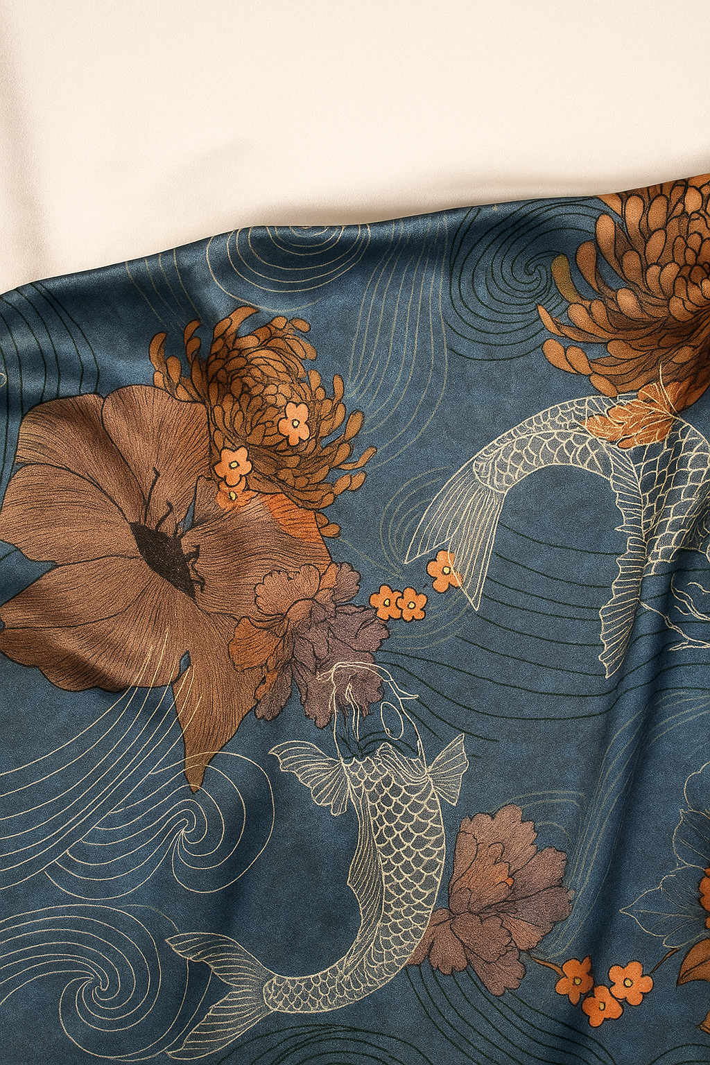 Pantalones Para Mujer Estilo Japonés Satinado W53104 Azul