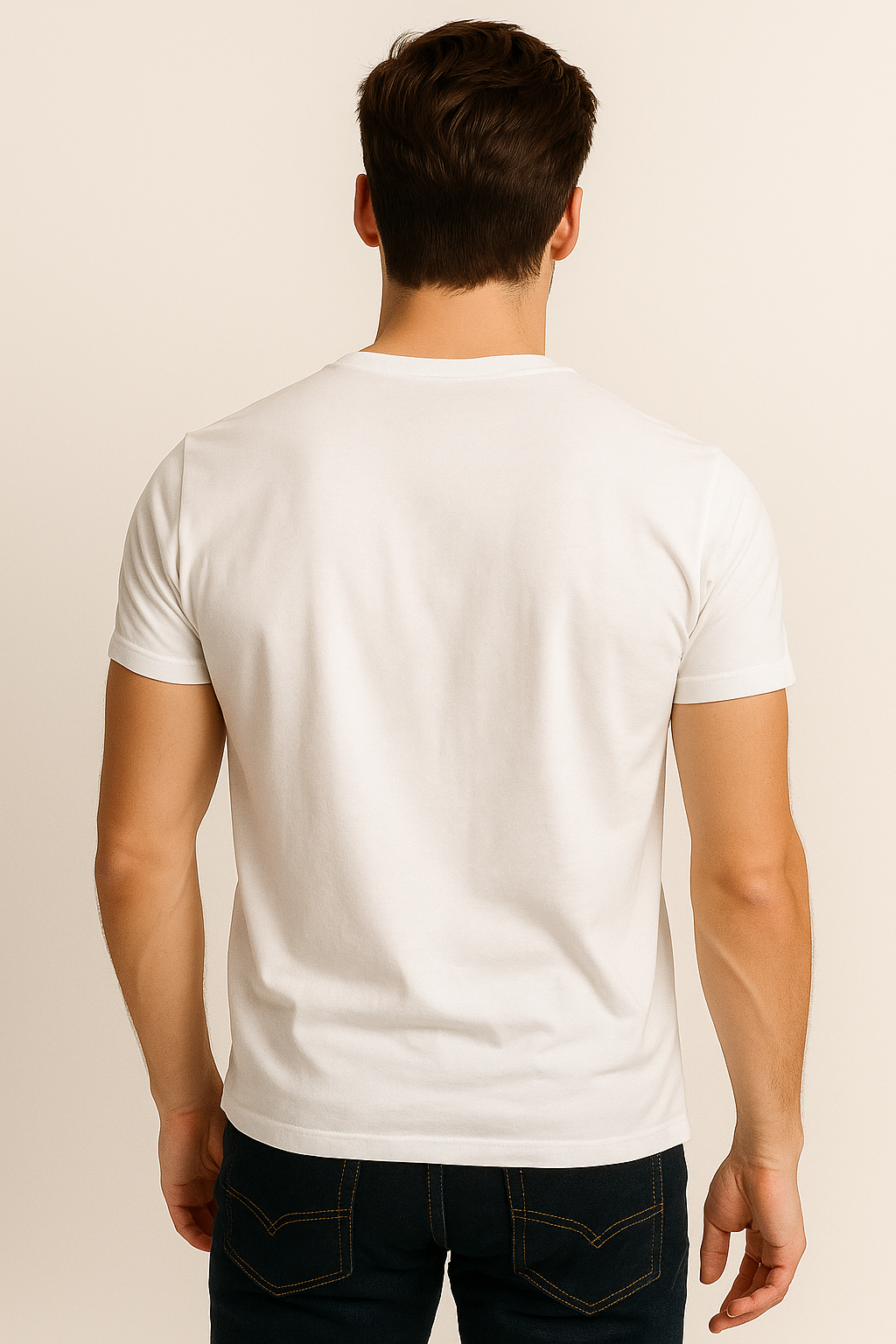 Playeras Para Hombre Cuello Redondo Basica APCR Blanco