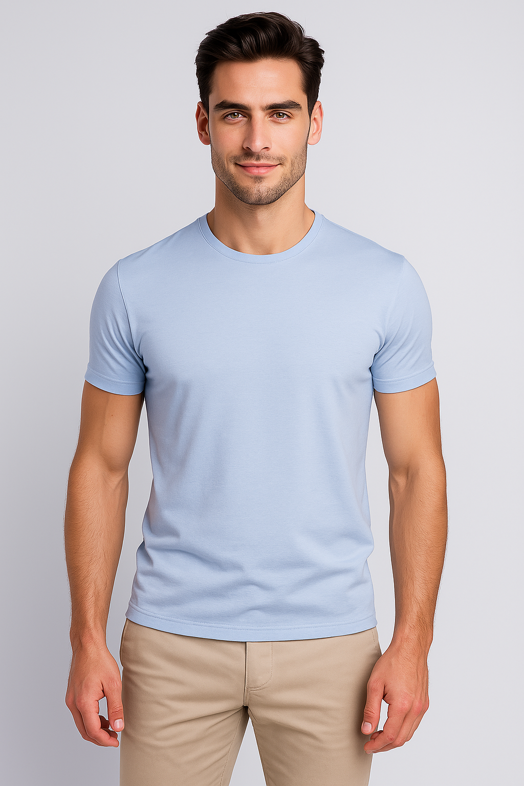 Playeras Para Hombre Cuello Redondo Basica APCR Nube