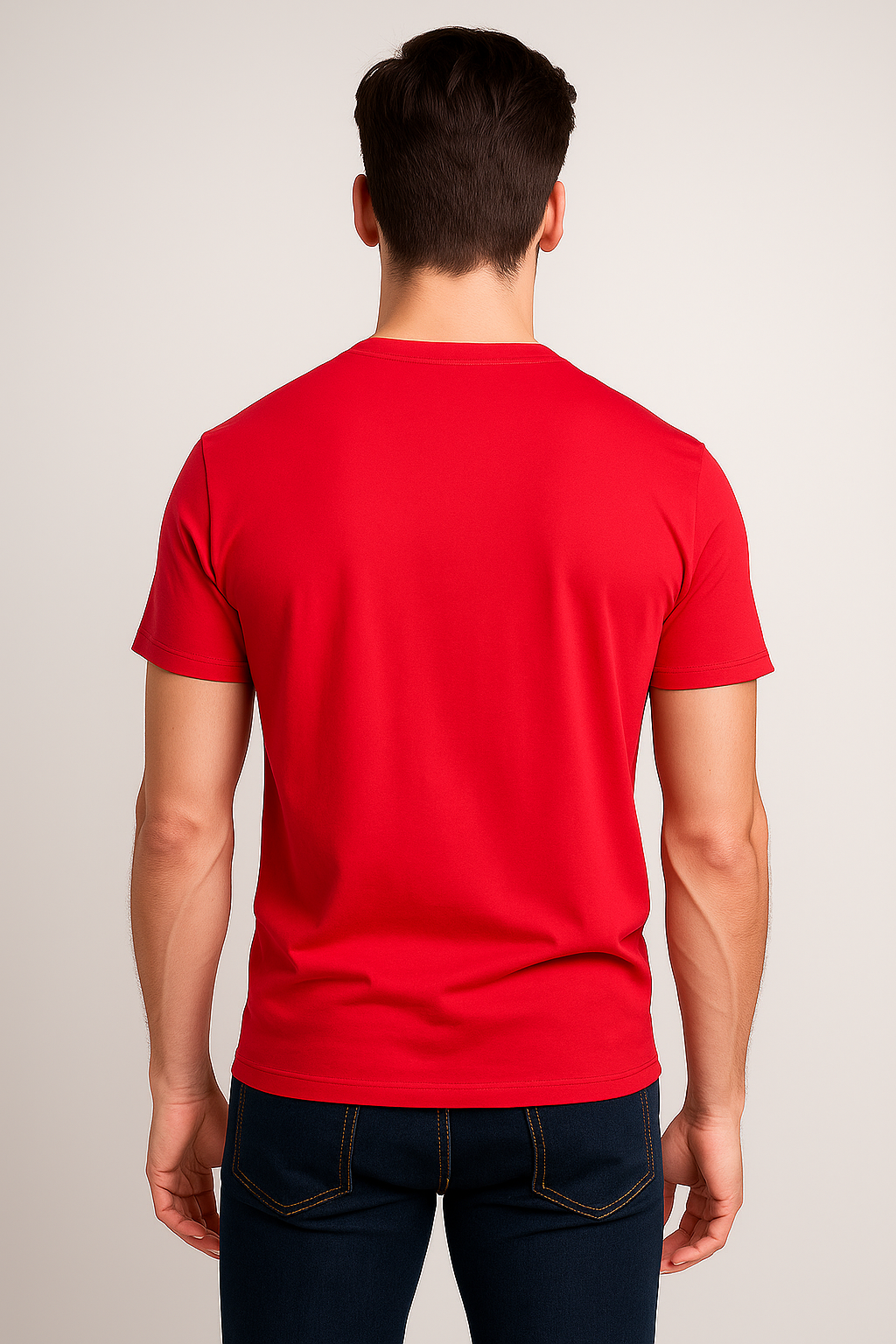 Playeras Para Hombre Cuello Redondo Basica APCR Rojo