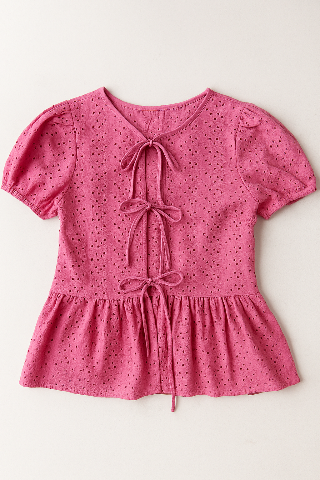 Blusas Para Mujer Bordada Con Escote N51155 Rosa