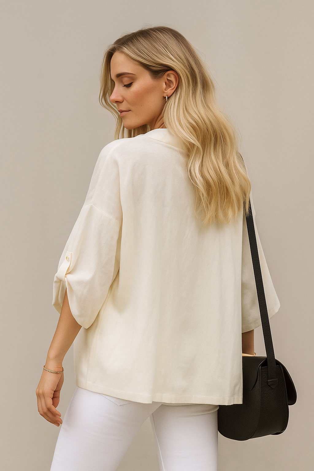Kimonos Para Mujer Lino Estilo Japones T51101 Crema