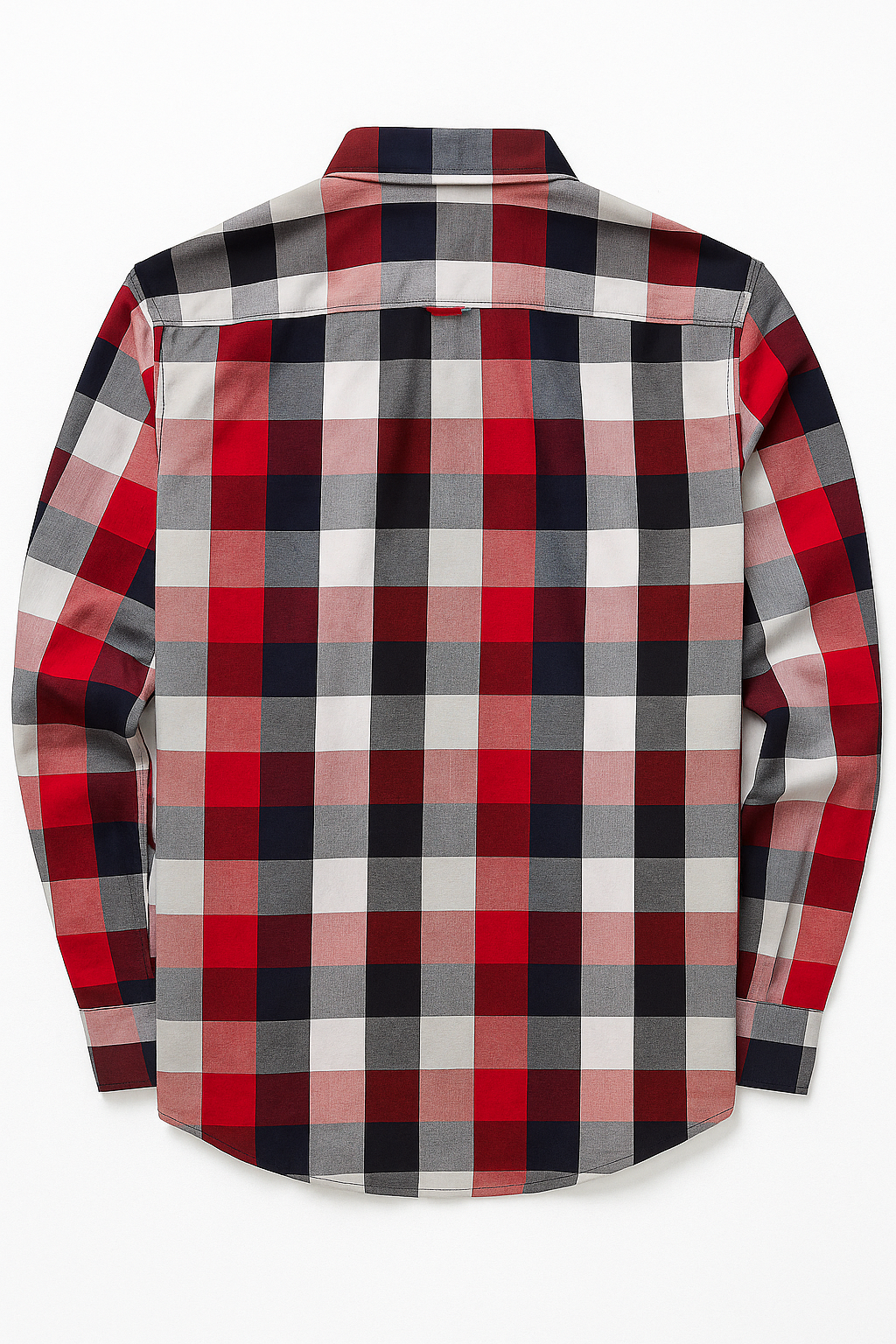Camisas Para Hombre Manga Larga Cuadros Soft B55107 Marino