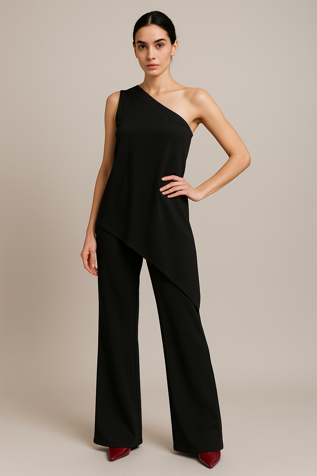 Pantalones Para Mujer Soft Básico Sin Botón W53115 Negro