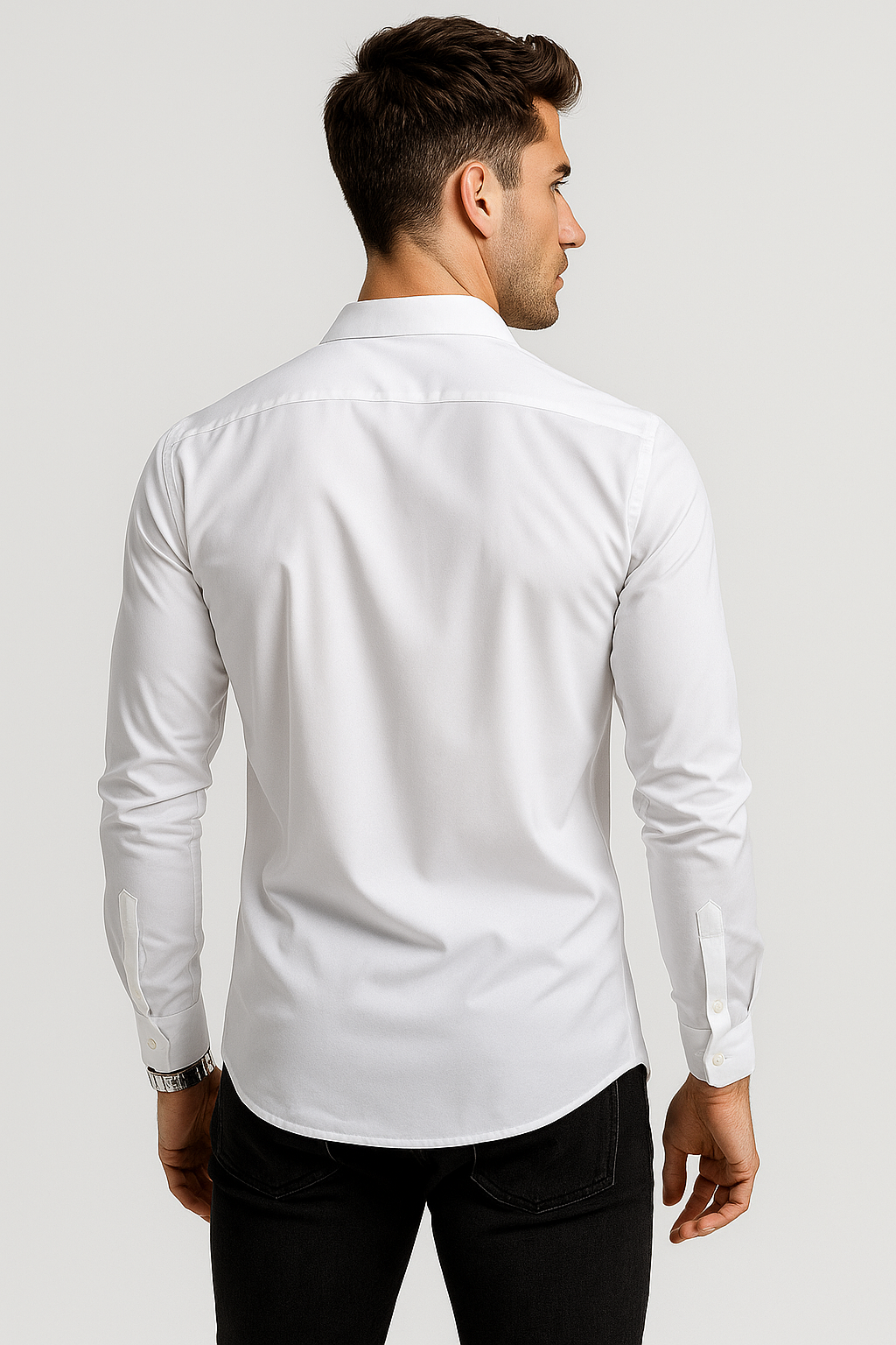 Camisas Para Hombre Regular Fit Sin Arrugas Non Iron BPOP4W Blanco