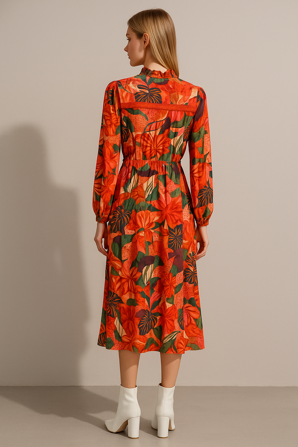 Vestidos Para Mujer Midi Largo Estampado S53124 Unico