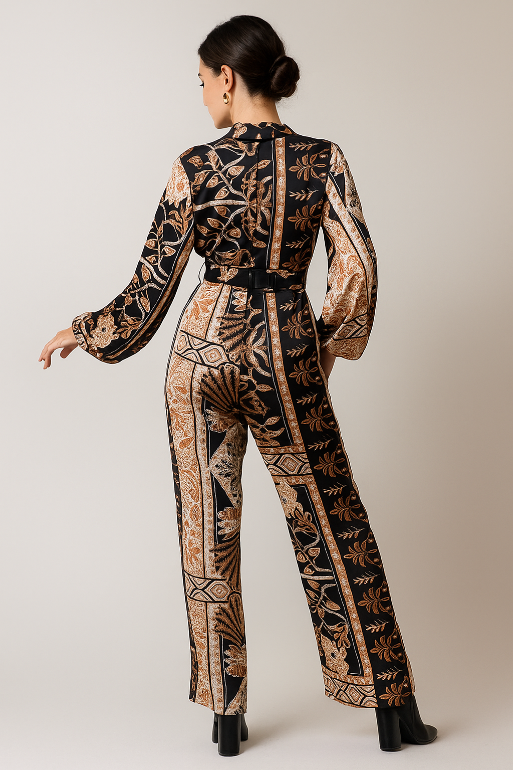 Jumpsuits Para Mujer Manga Larga Estampado W43128 Unico