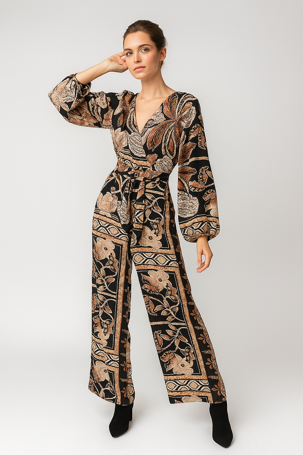 Jumpsuits Para Mujer Manga Larga Estampado W43128 Unico