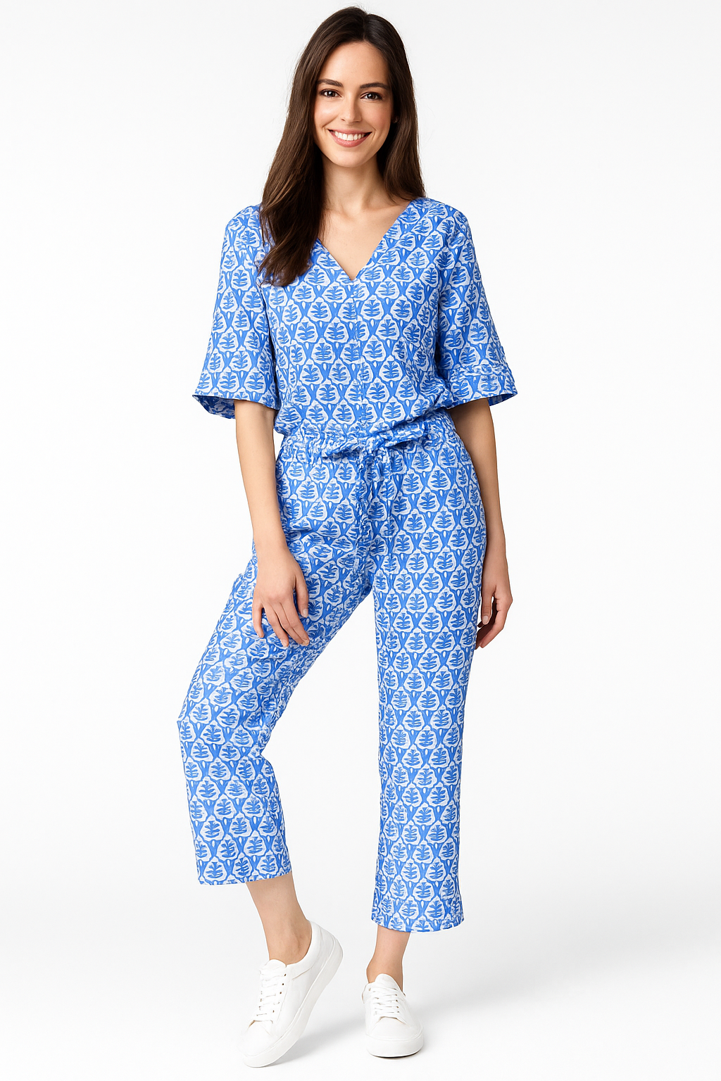 Pantalones Para Mujer Tipo Lino Con Moño W51126 Rey