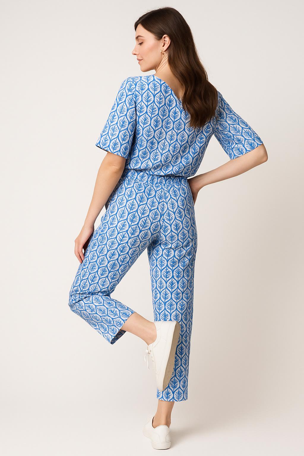 Pantalones Para Mujer Tipo Lino Con Moño W51126 Rey