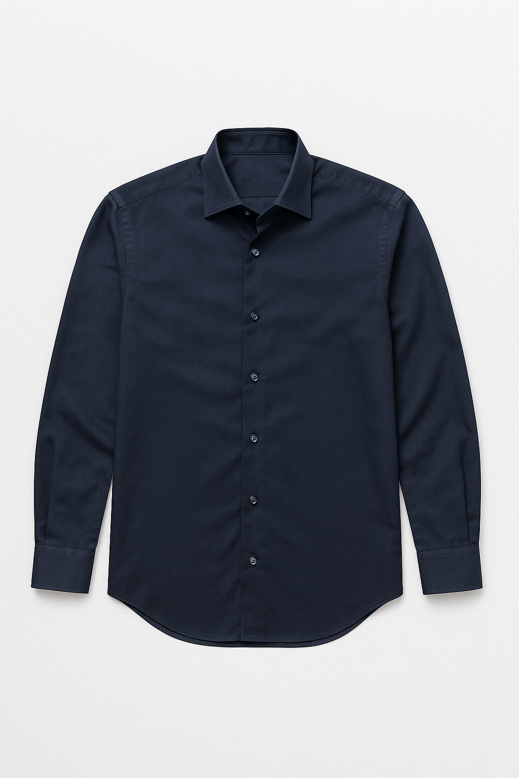 Camisas Para Hombre Manga Larga Slim Fit Marino BPOPST