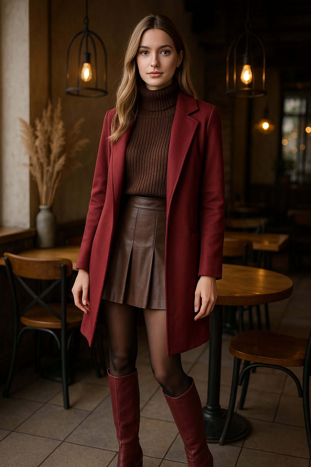 Abrigos Para Mujer Suede Zarga T53101 Vino