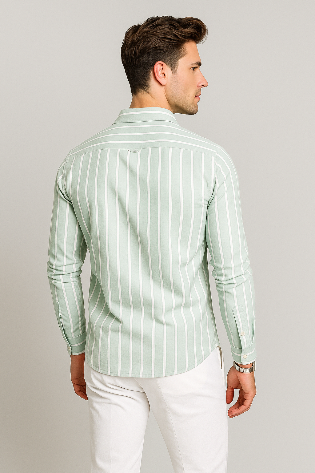 Camisas Para Hombre Regular Fit Oxford B51115 Verde