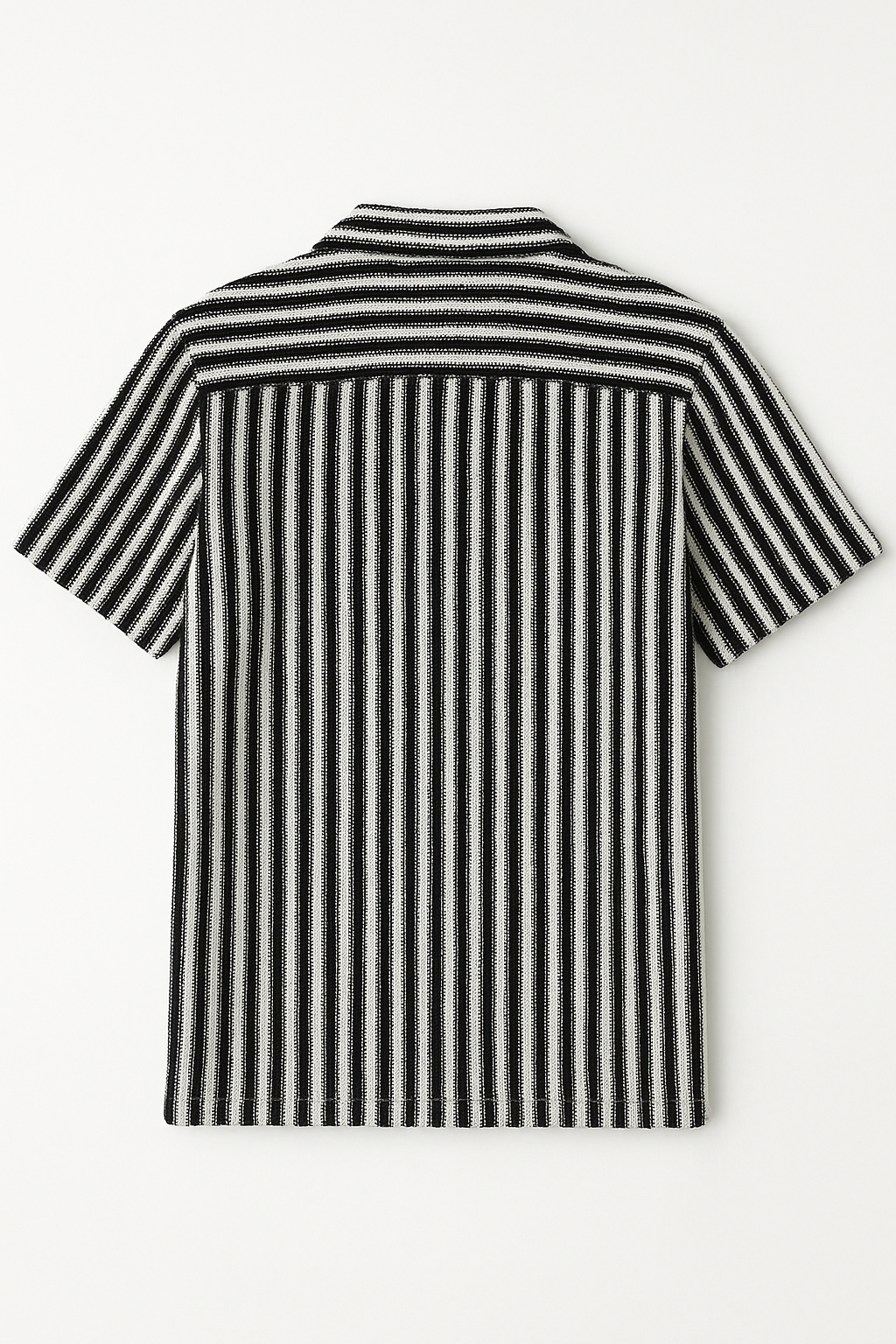 Camisas Para Hombre Crochet Horizontal B51370 Negro