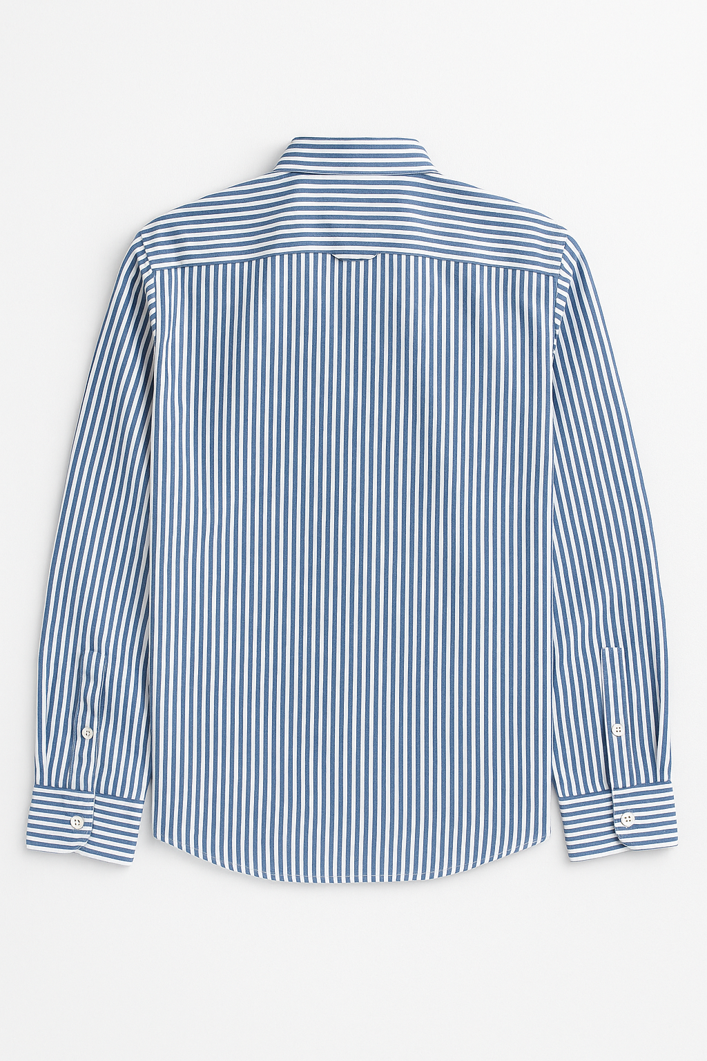 Camisas Para Hombre Manga Larga Rayas B45211 Azul