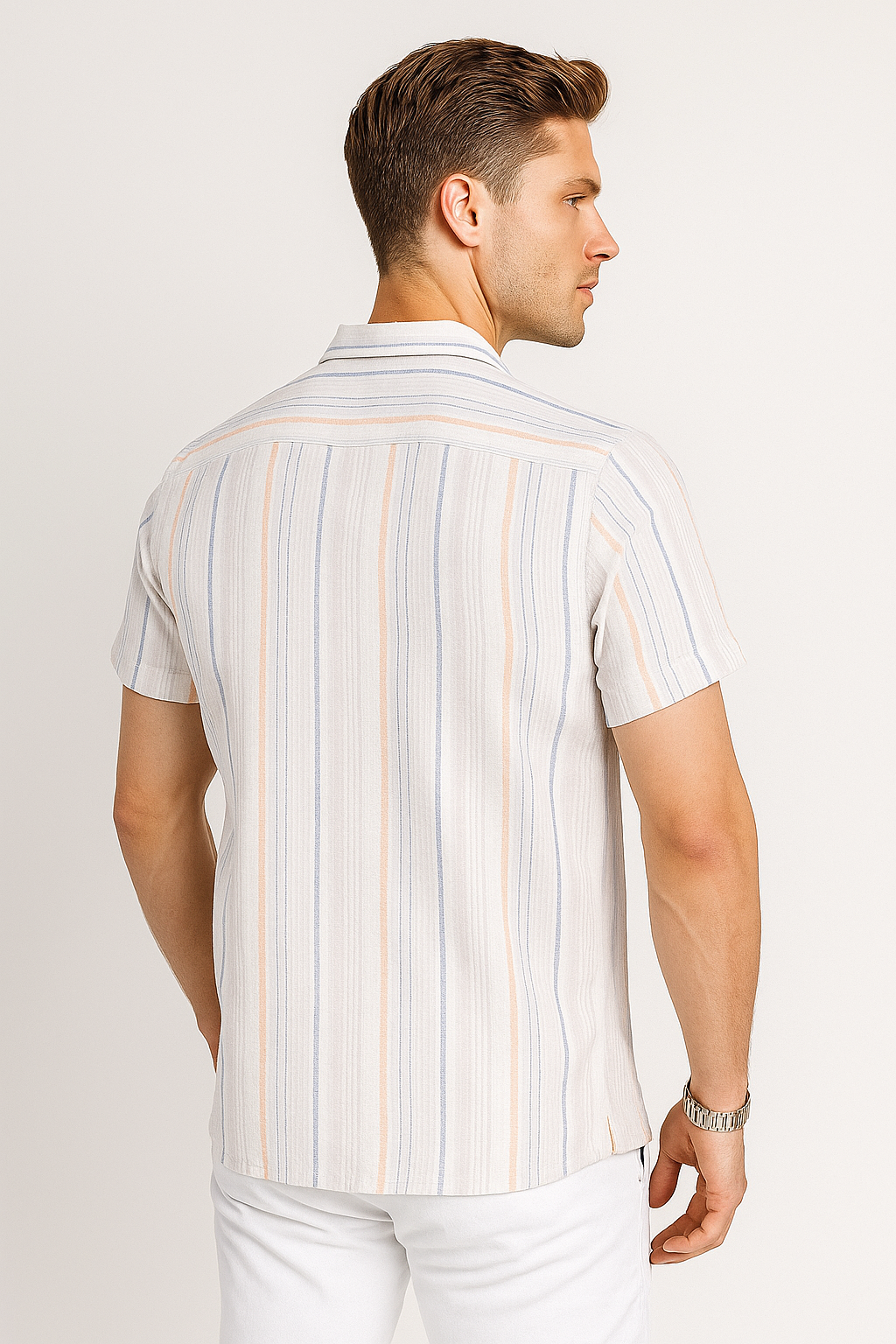 Camisas Para Hombre Resort Estampada B51364 Gris