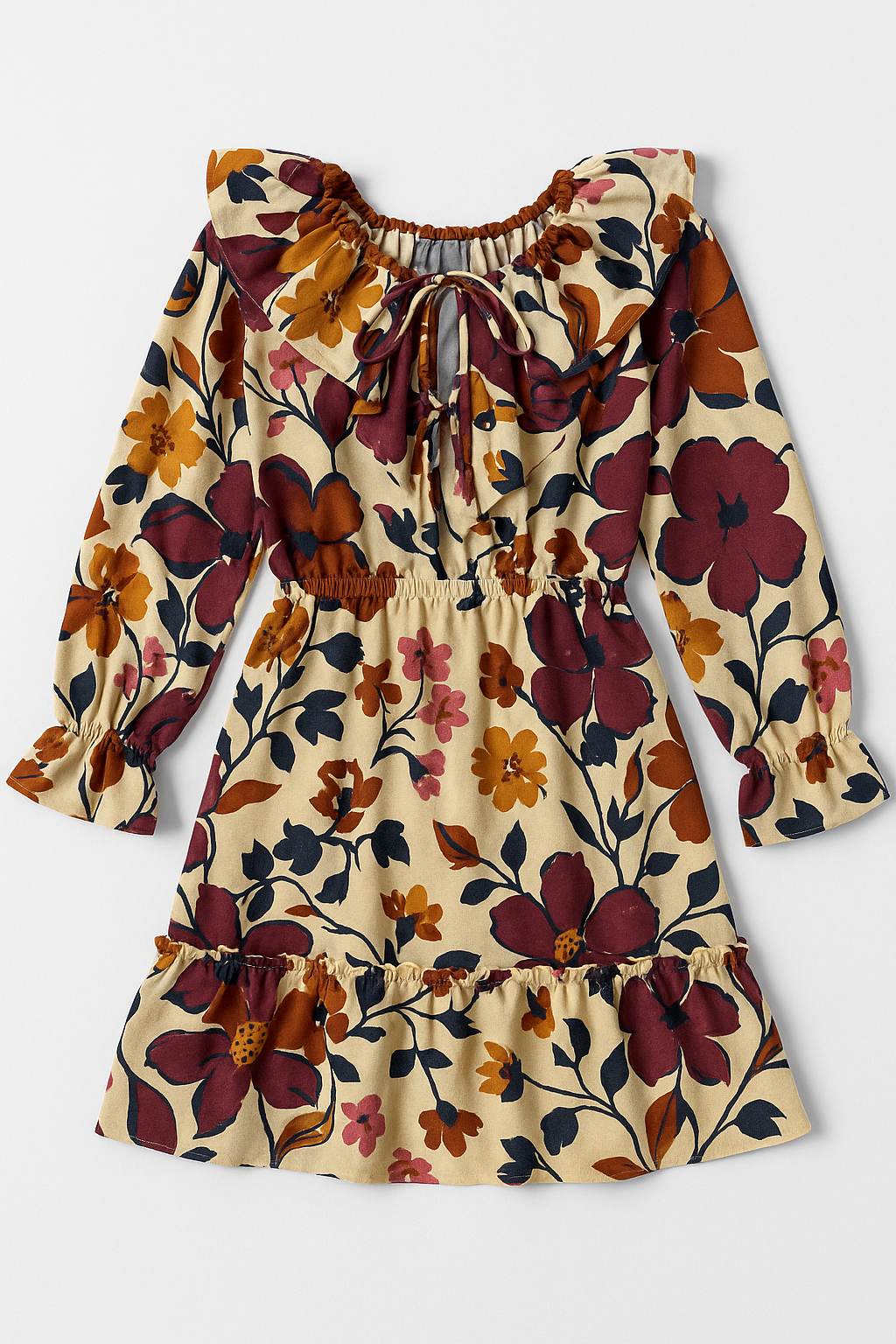 Vestidos Para Mujer Corto Con Olanes Floreado S53106 Unico