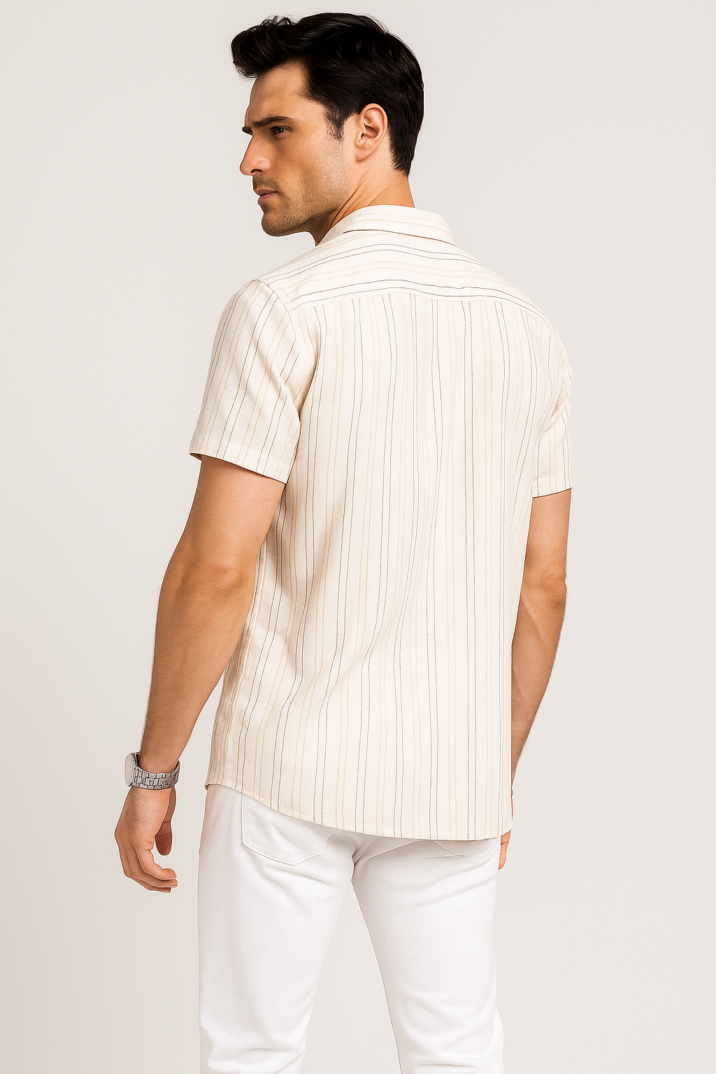 Camisas Para Hombre Dobbie Preteñido B51362 Hueso