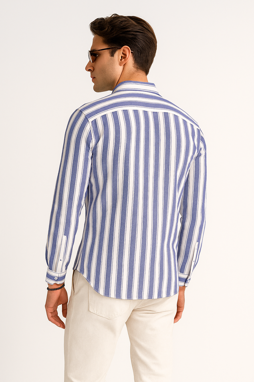 Camisas Para Hombre Regular Fit Dobby B51310 Azul