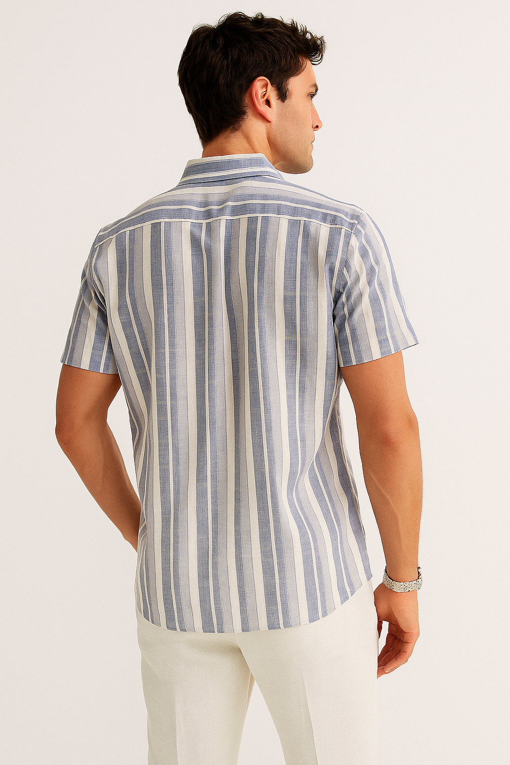 Camisas Para Hombre Dobbie Con Textura B51356 Indigo