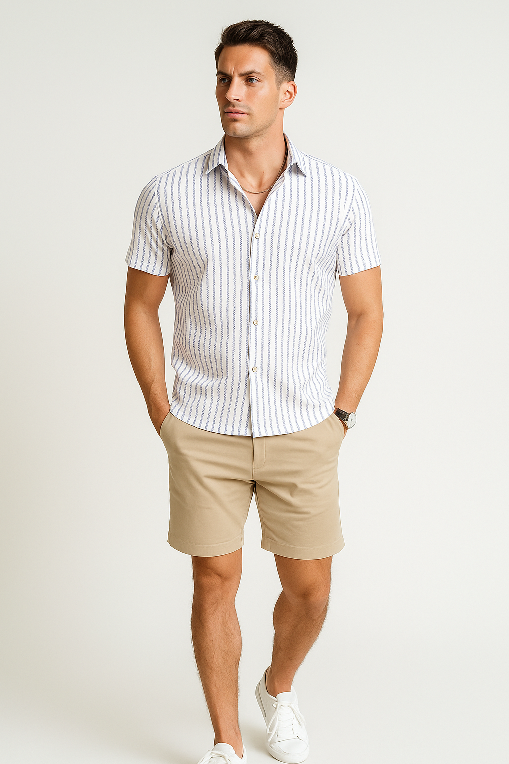 Camisas Para Hombre Regular Fit B51357 Blanco