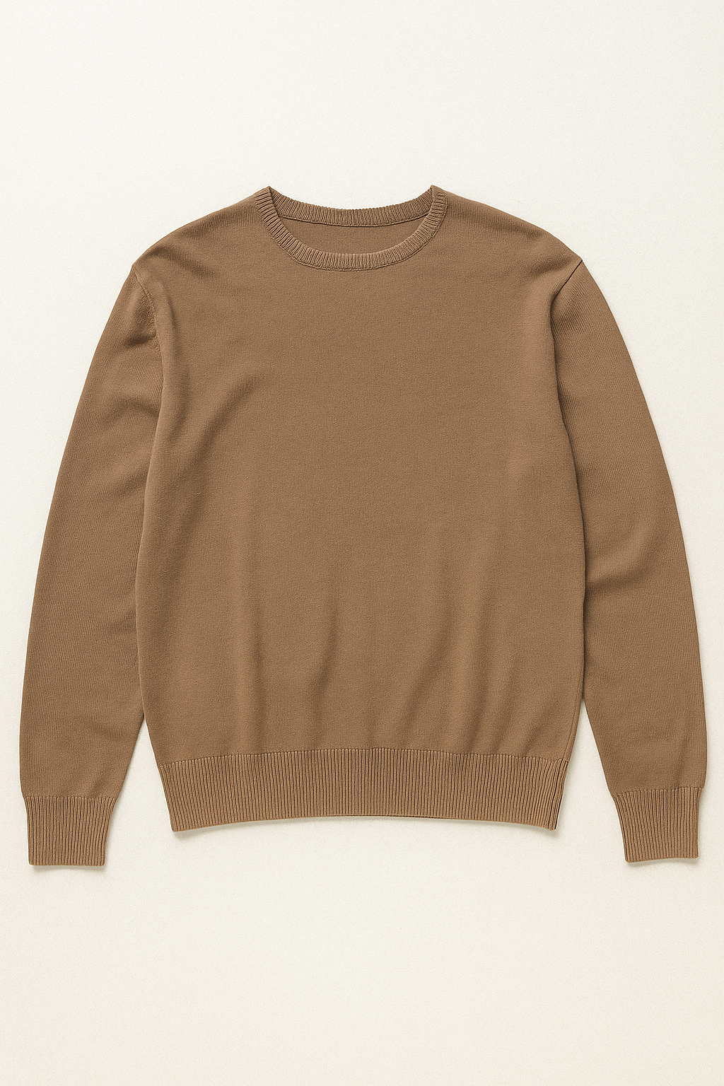 Suéteres Para Hombre Básico de Punto Fino E55301 Topo