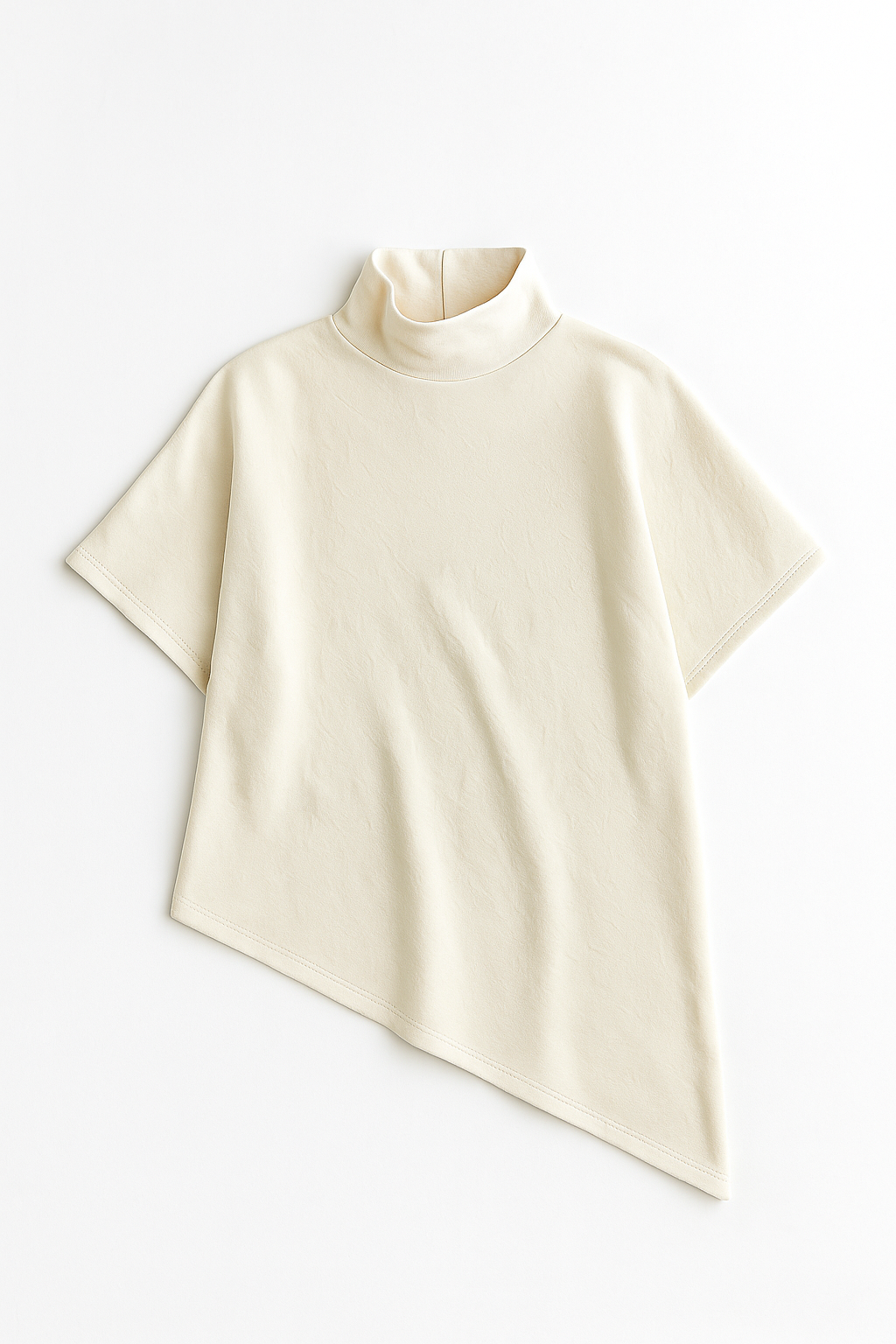 Blusas Para Mujer Bluson Asimétrico Cuello N53133 Crema