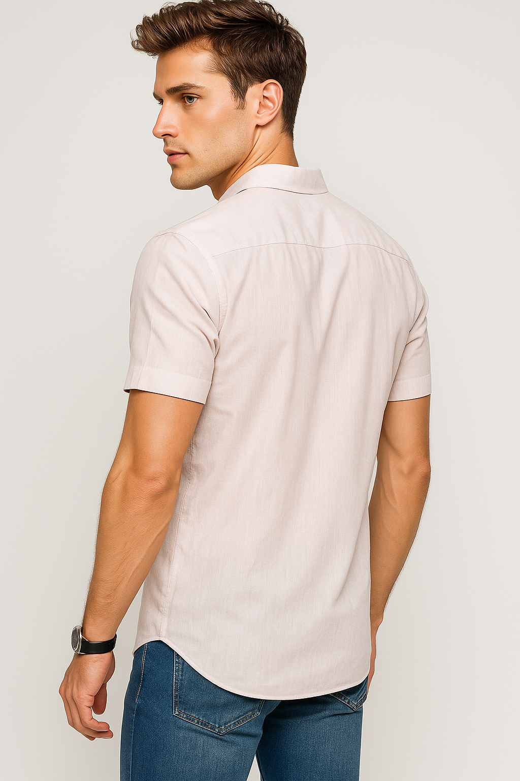 Camisas Para Hombre Estilo Lino B51365 Arena