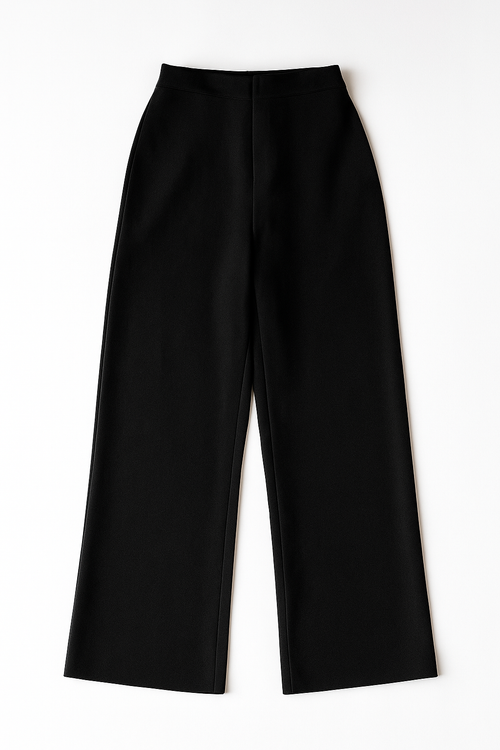Pantalones Para Mujer Básico Caída Fluida W53116 Negro
