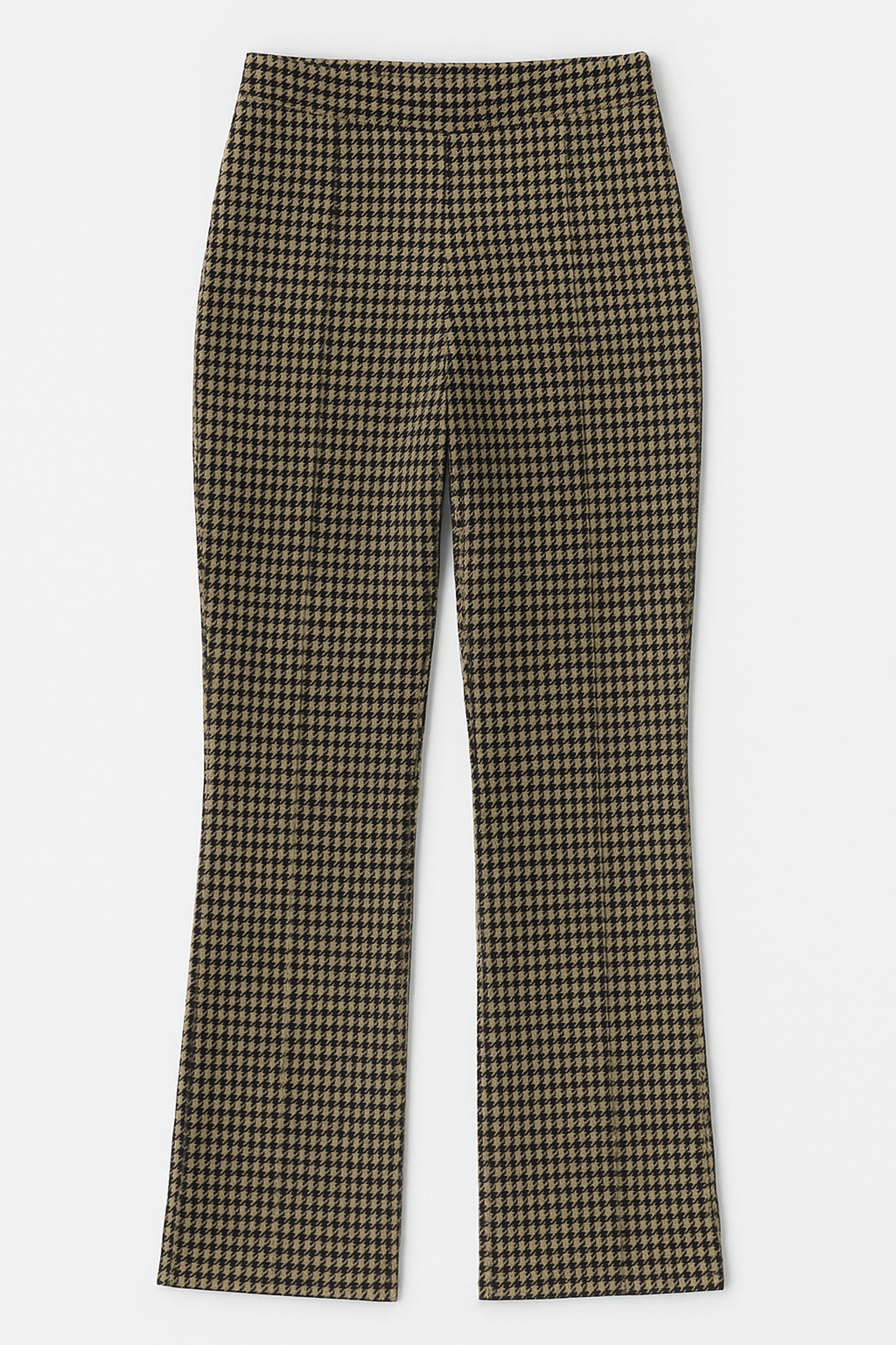 Pantalones Para Mujer Recto Pata De Gallo Con Pespunte W53111 Moka