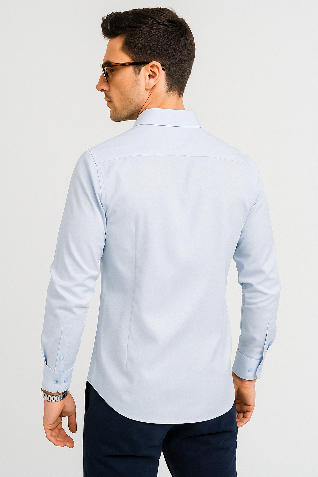 Camisas Para Hombre Slim Fit Textura B51311 4