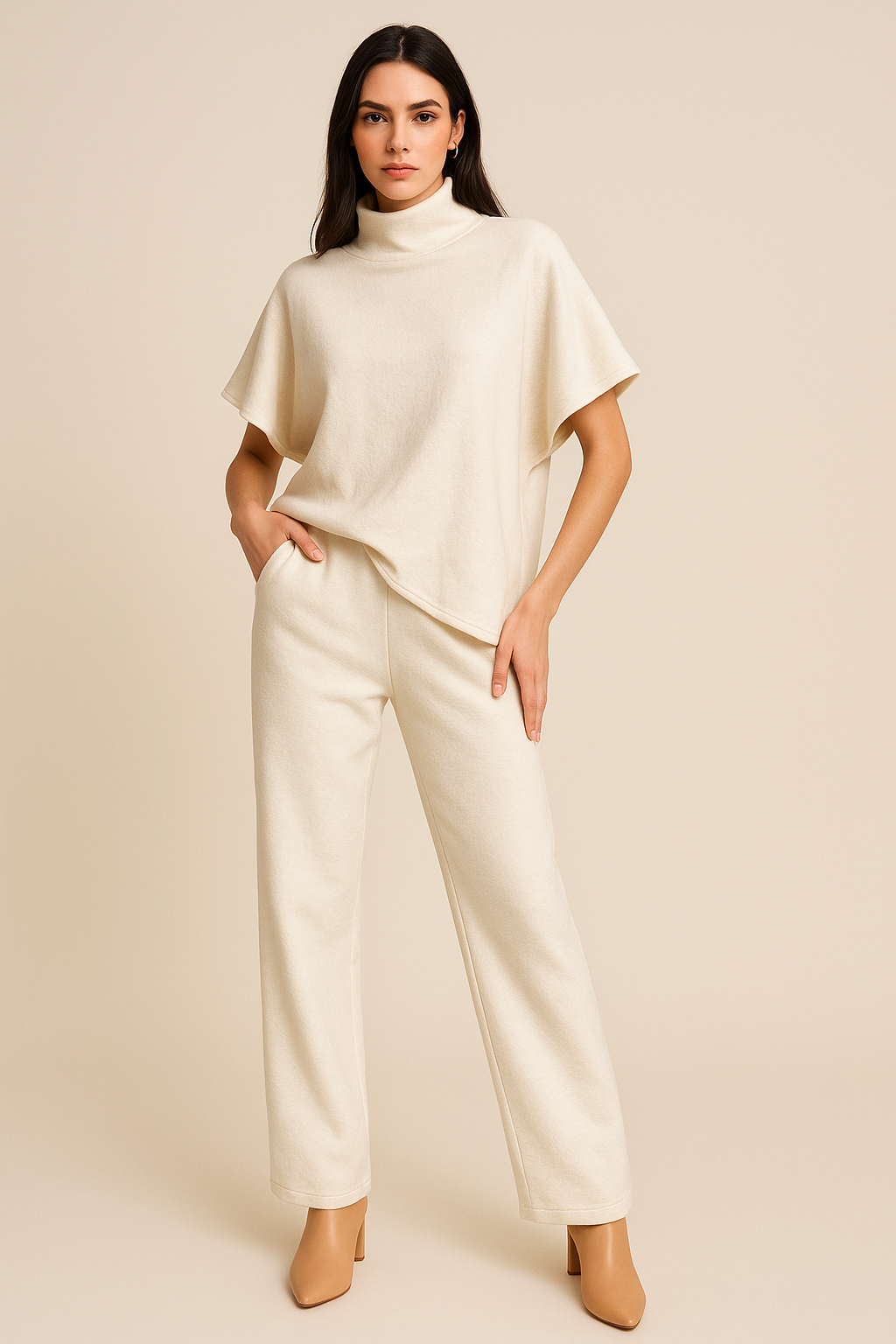 Blusas Para Mujer Bluson Asimétrico Cuello N53133 Crema