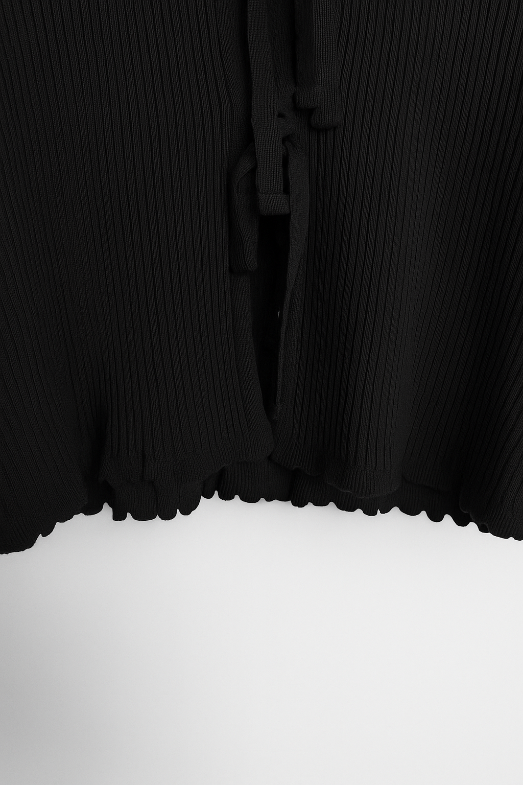 Blusas Para Mujer Tejido Diseño De Listones Al Frente O53202 Negro