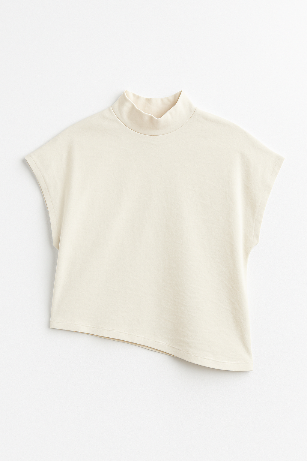 Blusas Para Mujer Bluson Asimétrico Cuello N53133 Crema