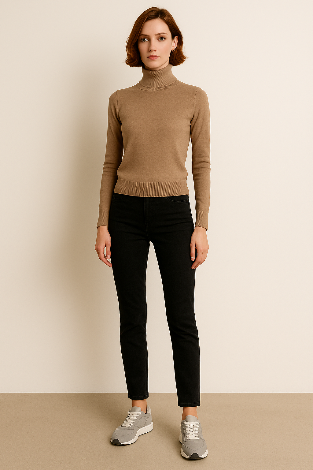 Sueteres Para Mujer Basico Cuello De Tortuga O43203 Arena