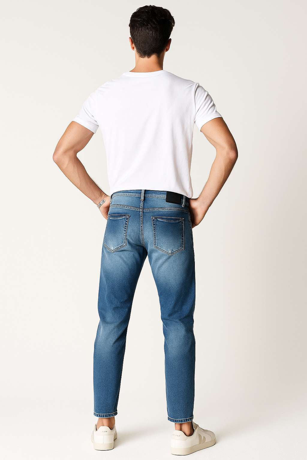 Jeans Para Hombre Mezclilla Slim Fit J41102 Azul