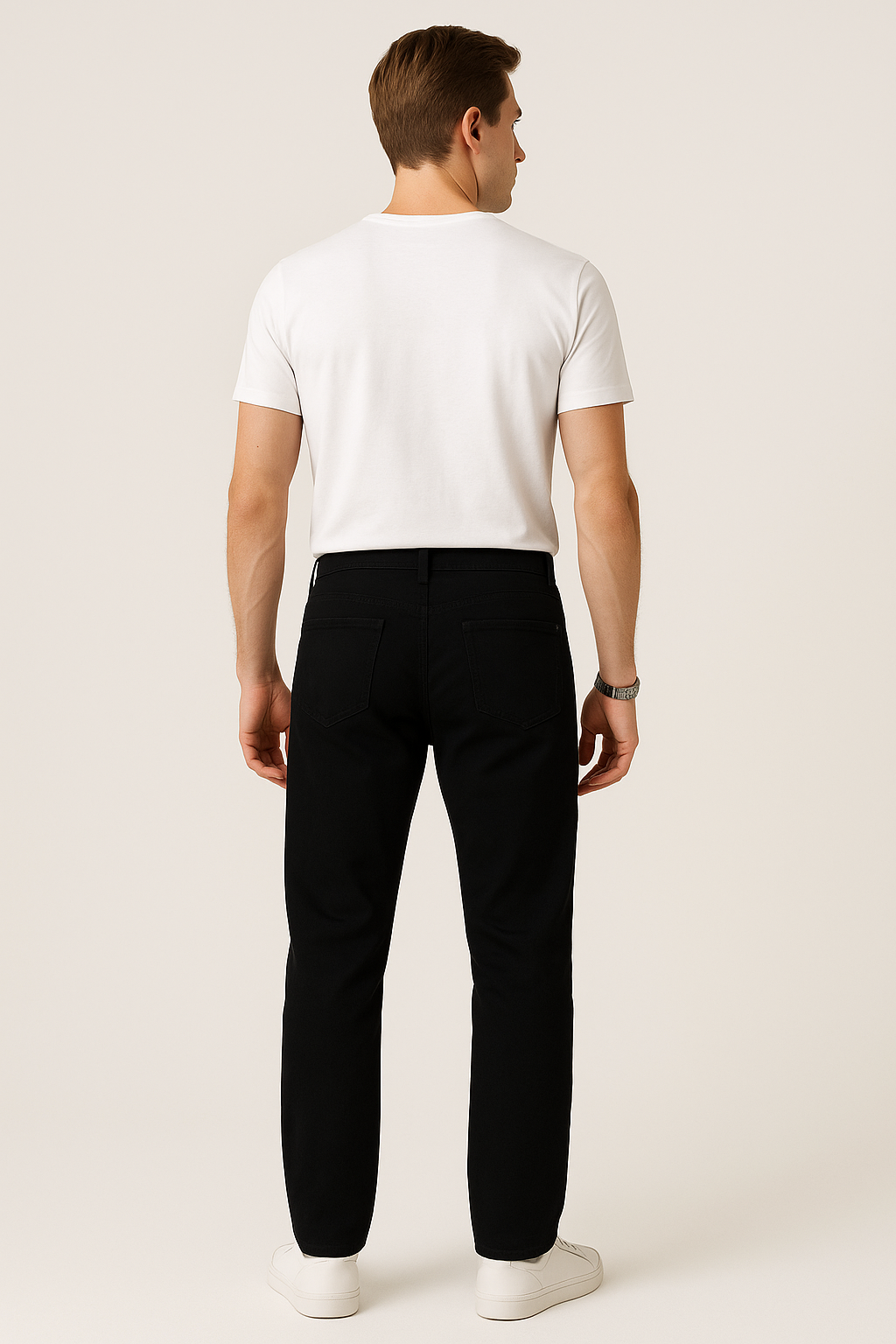 Jeans Para Hombre Mezclilla Lisos Relaxed Fit JRELAX Negro